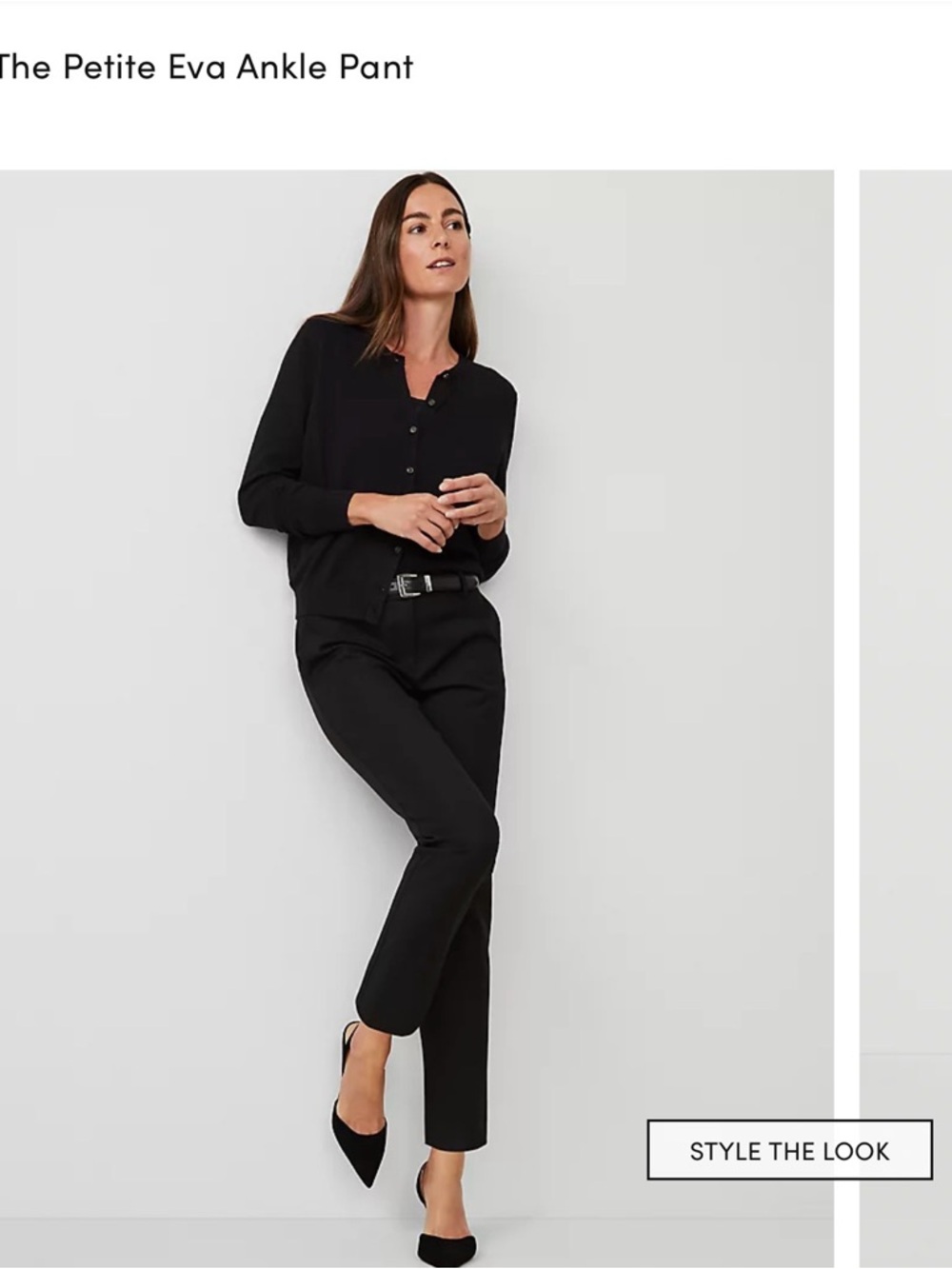 Petite Eva Ankle Pant - Black